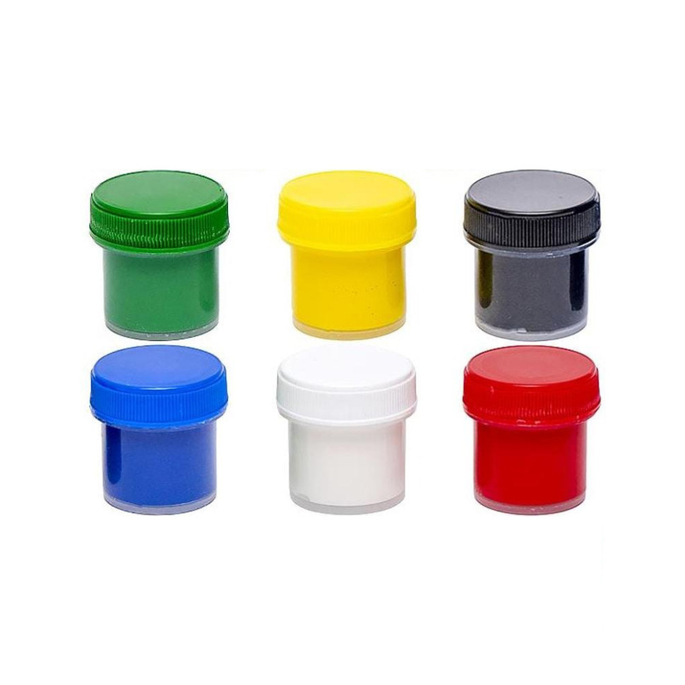 Детские гуашевые краски 7C20601, 6 цветов по 10 мл Винница - изображение 2