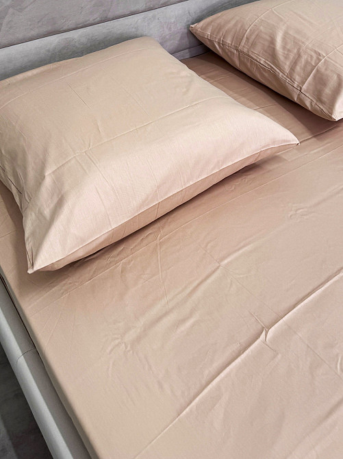 Ecotton Простирадло на резинці Ecotton 90х200 см із сатину (арт. 14-1210 Shifting Sand) кремови Киев - изображение 3