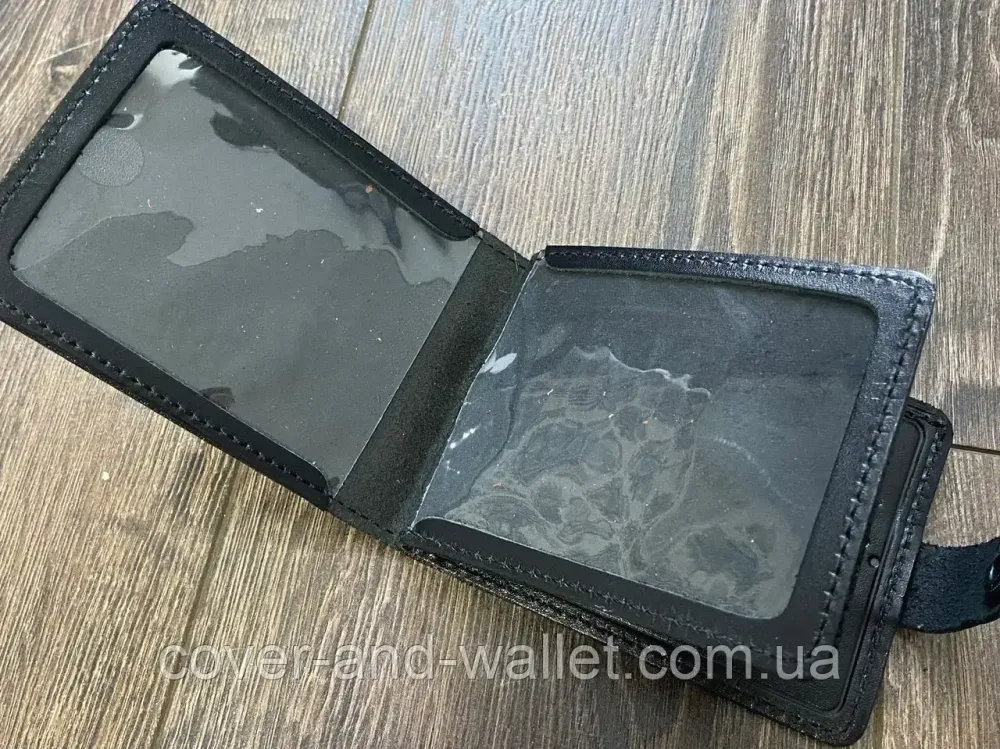 Шкіряна обкладинка портмоне на посвідчення "ДСНС" Київ - фото 2