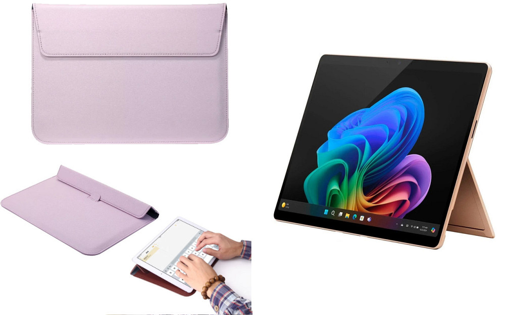 Чохол-конверт VitoCase для Microsoft Surface Pro 10, Pro 11, Pro 11 X Elite, з функцією підставки для планшета Фіолетовий Київ - фото 1
