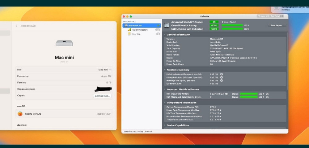 Mac mini M2 ram 16gb ssd 256gb 2023 Гарантия 2024. Киев - изображение 4