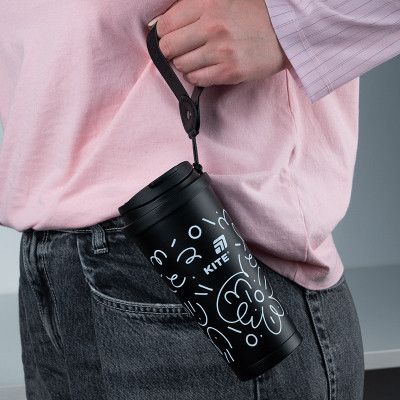 Термокружка Kite 550 мл, чорна (K25-1226-1) Вінниця - фото 7