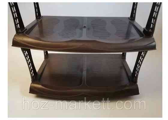 Полка для обуви коричневаяая на 5 полок люкс 48х86х30,5 см Харьков