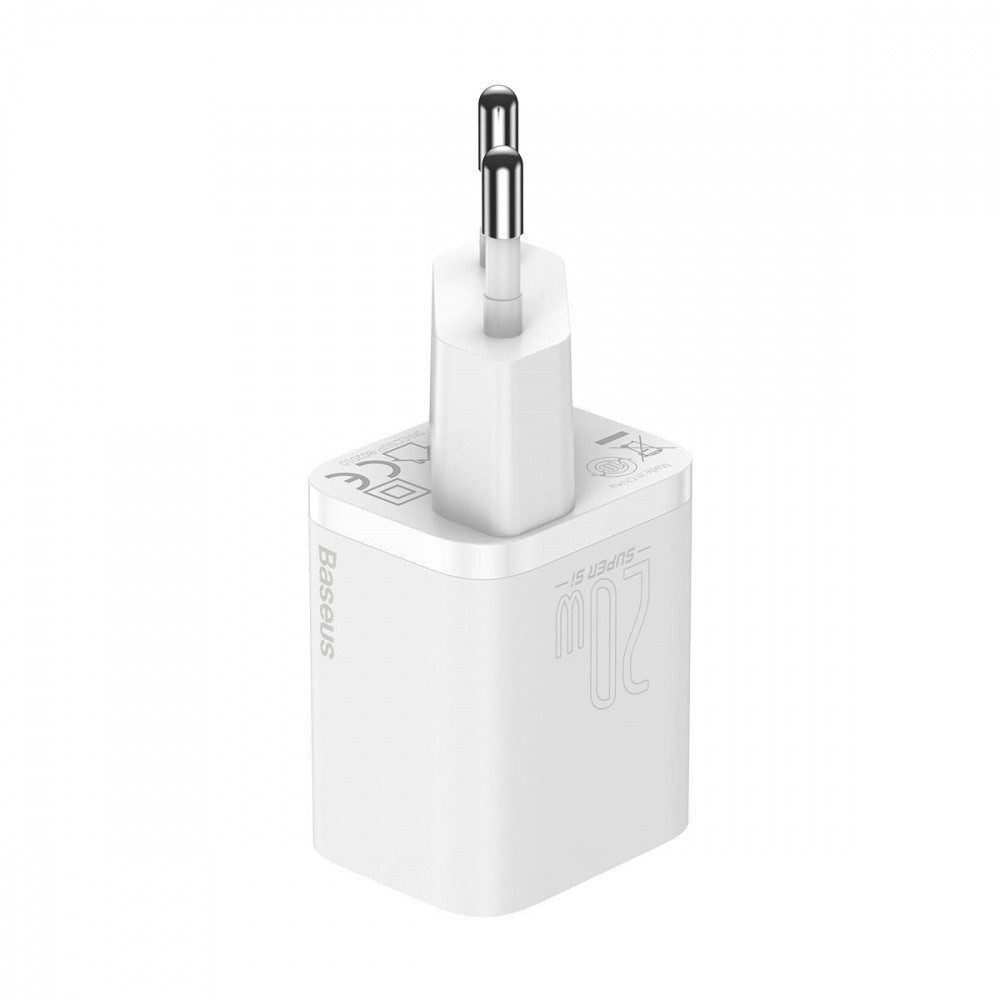 Сетевое зарядное устройство Baseus Super Silicone PD Charger 20W Cable Type-C to Lightning белый Львов - изображение 11