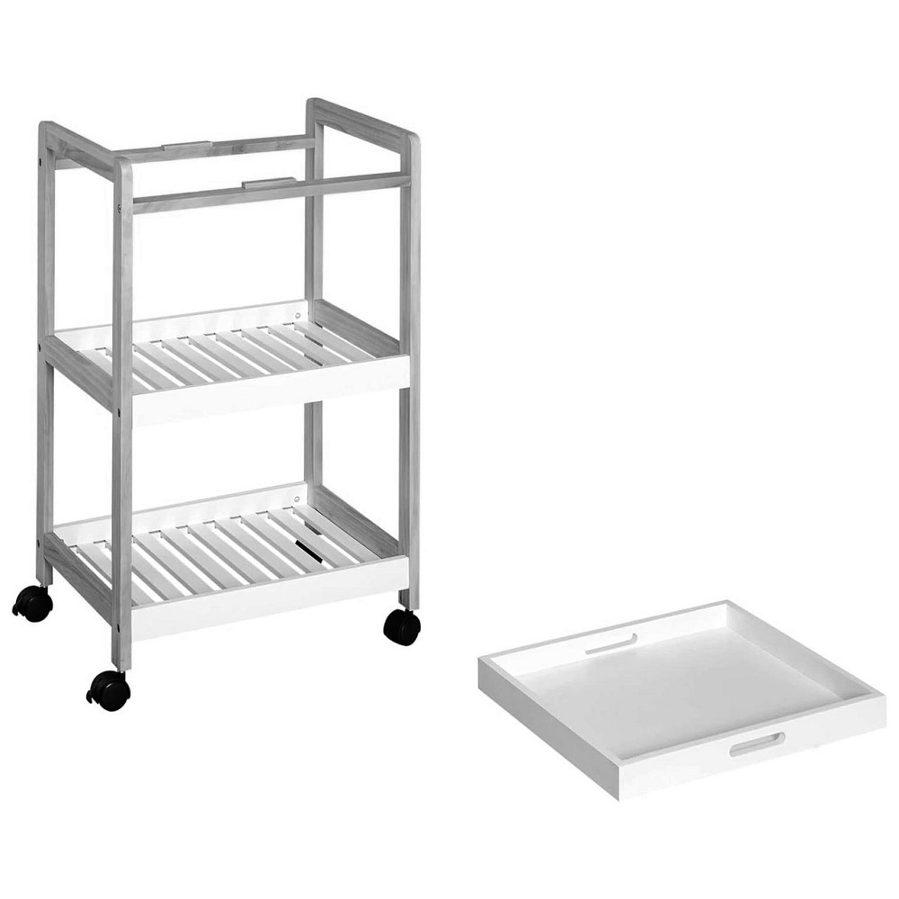 Этажерка для ванной на колёсиках 