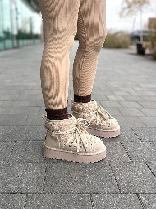 Hengji Угги жіночі HENGJI T39-3 бежеві (зима, замша натуральна) (5677) 38 Коломыя - изображение 6