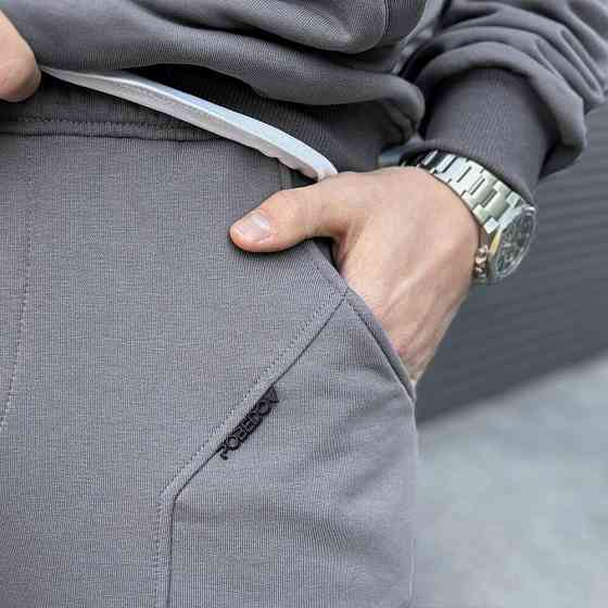 Спортивний костюм чоловічий графіт кофта зі штанами Pobedov Grand Київ