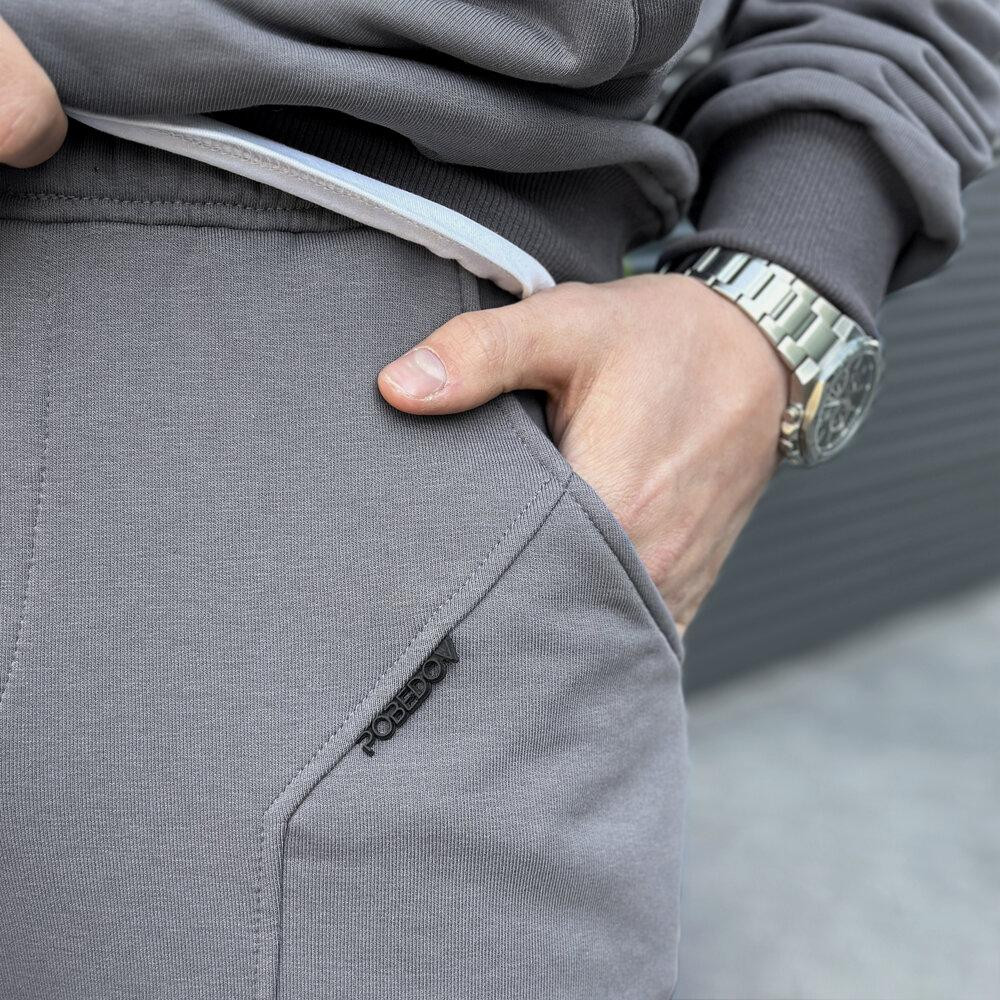 Спортивний костюм чоловічий графіт кофта зі штанами Pobedov Grand Київ - фото 4