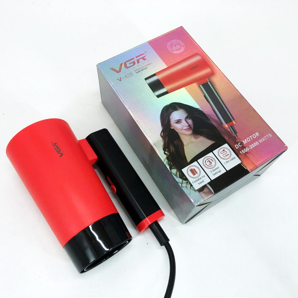 Удобный фен для домашнего использования VGR V-426 2000 Вт, Хороший мощный фен Мощный для волос ML-26 Львов - изображение 7