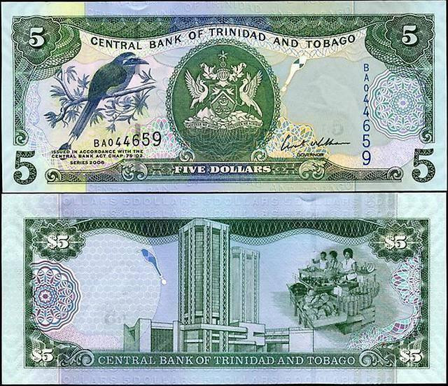 Тринидад и Тобаго 5 долларов 2006 ( 2015 ) P54 UNC Полтава - изображение 1
