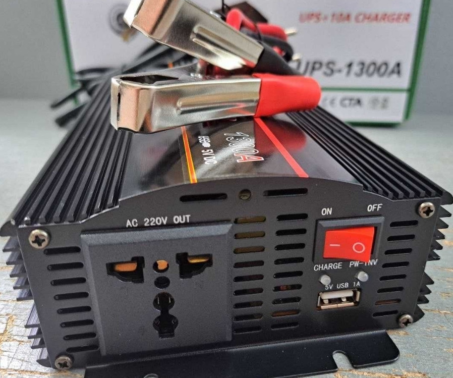 Инвертор с зарядкой 1300W 15А Преобразователь 12V в 220V БДЖ. Киев - изображение 6