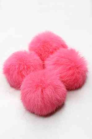 Помпони з натурального хутра кролика на нитці 6-7 см Теракоі Харків