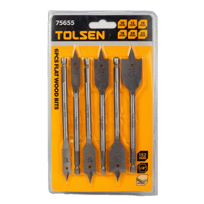 Набор сверл Tolsen плоских по дереву 6 шт 10, 12, 16, 18, 20, 25мм (75655) Винница - изображение 8