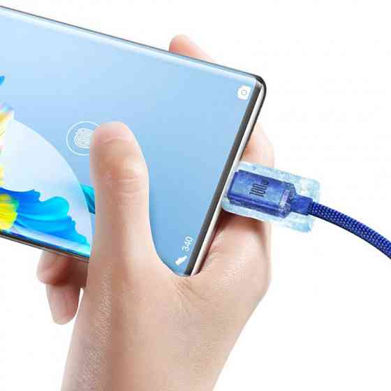 Кабель Baseus Crystal Shine Series Type-C 100W 2м блакитний Львів
