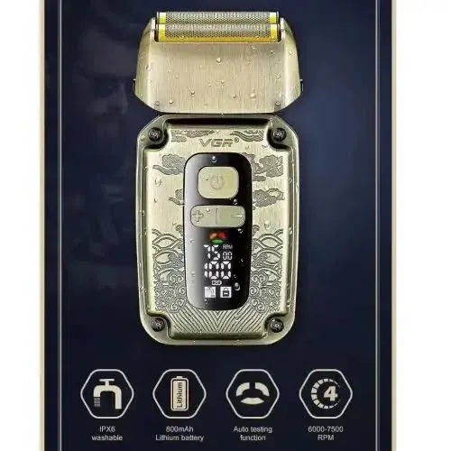 Електробритва VGR V337 акумуляторна з потрійною плаваючою головкою, нержавіючі леза, USB, водонепроникна Одеса - фото 12