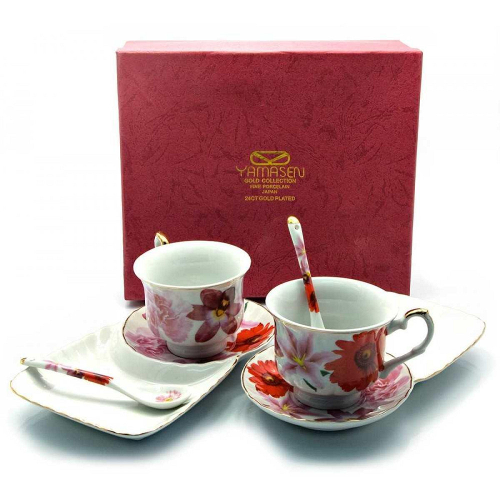 Сервіз порцеляновий на двох Квіти Київ - фото 1