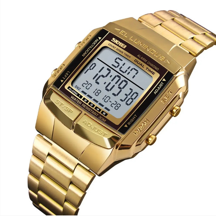 Спортивний годинник Skmei Illuminator Золотистий Вінниця - фото 4