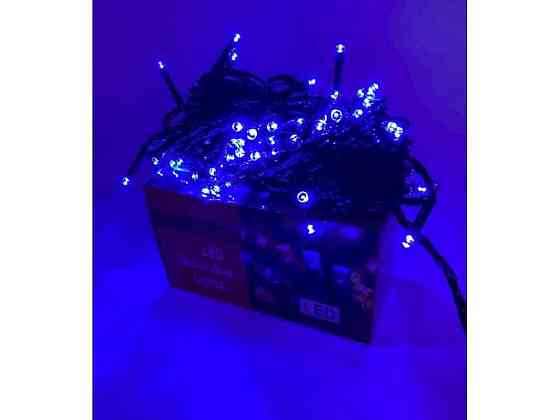 Гирлянда 80LED синий 9м 220V черн провод 0370-13 ТМ PRC Киев