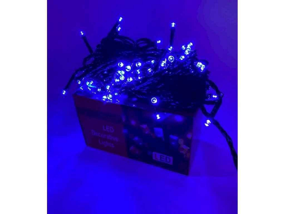 Гирлянда 80LED синий 9м 220V черн провод 0370-13 ТМ PRC Киев - изображение 1