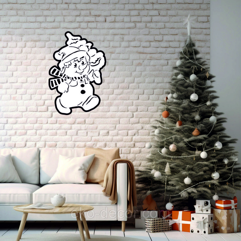 Декоративне настінне Панно «Сніговик», Декор на стену Київ - фото 3