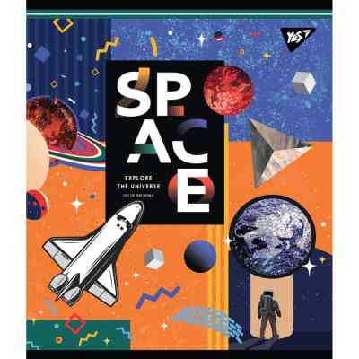 Тетрадь Yes А5 Space Abstract 18 листов клетка (765195) Винница