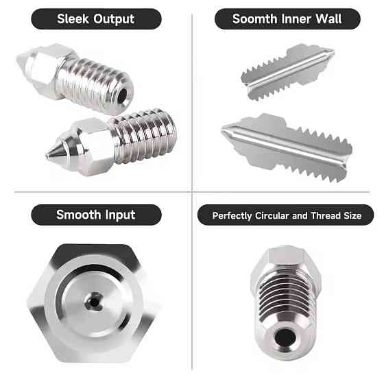 Сопло Creality для 3d принтерів Ender-3 V3 SE, Ender-7, Ender-5 S1 0,6 мм мідне з покриттям Київ