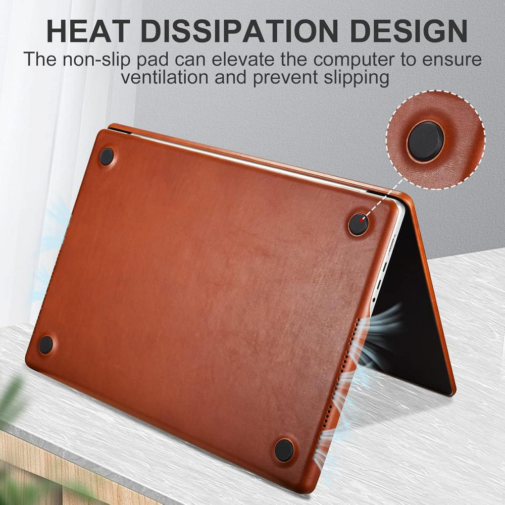 Фирменный премиальный чехол ICARERFAMILY из натуральной кожи для MacBook Pro 16 2021 A2485 / 2023 A2780 Днепр - изображение 6