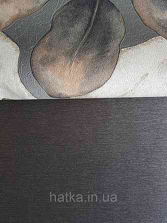 Обои винил на флизелиновой основе Rasch Incanto 1.06х10 однотонные тонкая полоска с глянцем темно коричневые Киев