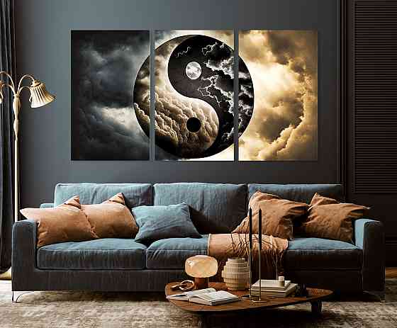 Модульна картина у вітальню/ спальню   Інь-Янь      ART-115_3A Київ