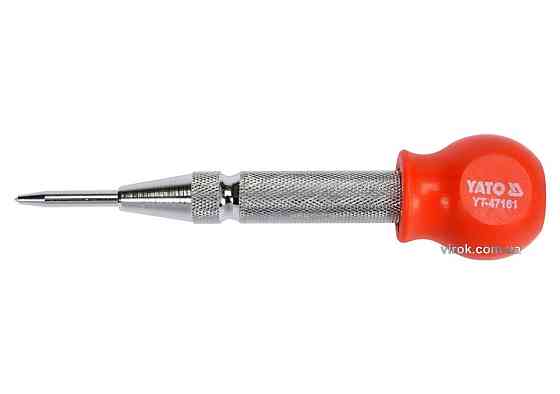 Кернер пружинний автоматичний по металу YATO 125 мм з регульованим вістрям Одесса