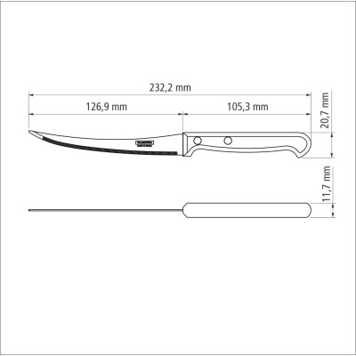 Кухонний ніж Tramontina Ultracorte Tomato 127 мм (23852/105) Вінниця - фото 6
