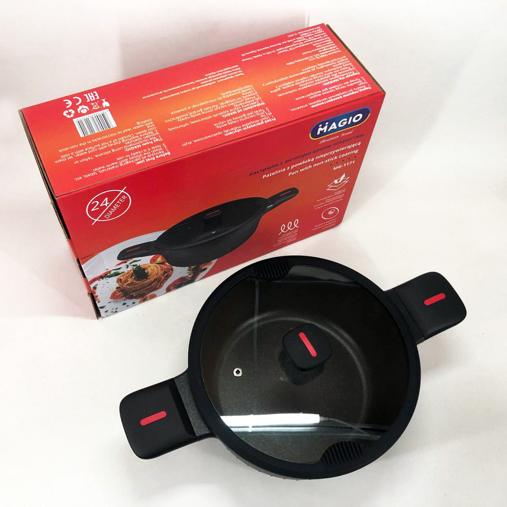 Кастрюля Magio MG-1171 Литая антипригарная 5л 24 см TA-60 Львов - изображение 2