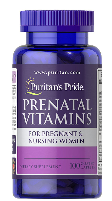 Вітаміни для вагітних Puritan's Pride Prenatal Vitamins, 100 каплет Луцьк - фото 1