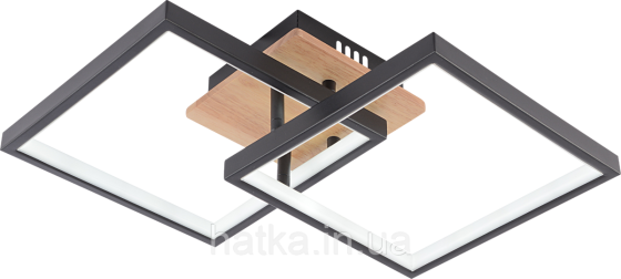 Люстра потолочная светодиодная VALESO DK6589-2 LED 41W Чёрный+Дерево Киев