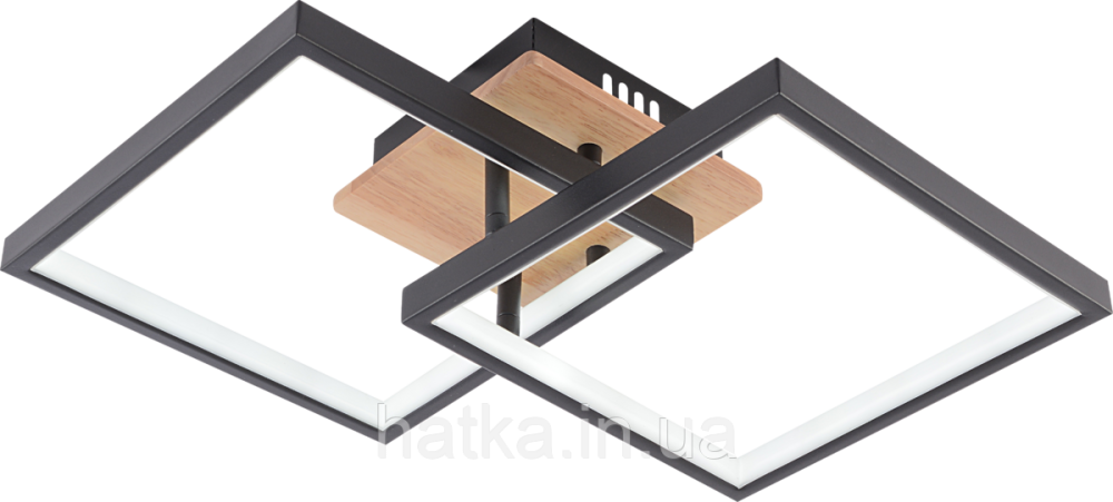 Люстра потолочная светодиодная VALESO DK6589-2 LED 41W Чёрный+Дерево Киев - изображение 2