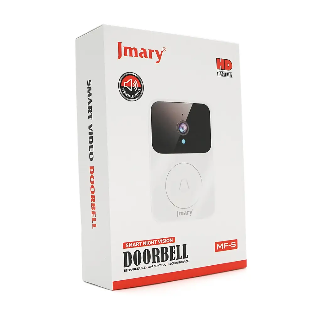 Відеодомофон дзвінок Jmary MF-5 з Wi-Fi вбудований акумулятор 800 mAh Білий Київ - фото 6