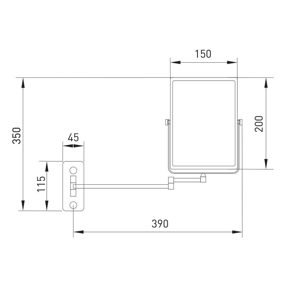 Дзеркало косметичне підвісне Volle de la noche 2500.280404 чорне Київ - фото 2