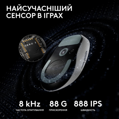 Мышка Logitech G Pro X Superlight 2 Lightspeed Wireless White (910-006638) Винница - изображение 10