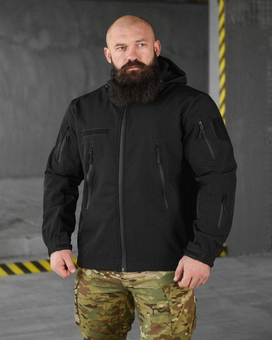 Весняна тактична куртка softshell masad чорна Одеса - фото 1