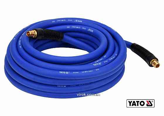 Шланг пневматичний гібридний (ПВХ+БНК) YATO: Ø8.0 мм 10 м, Ø=1/4