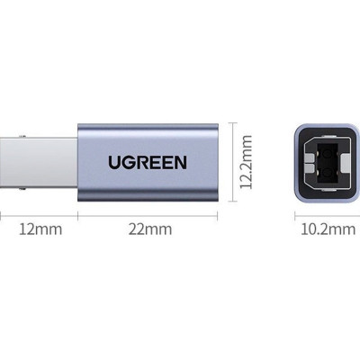 Переходник USB-C F to USB 2.0 BM US382 gray Ugreen (20120) Винница - изображение 3