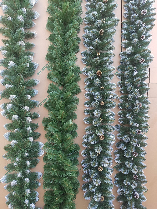 Гирлянда хвойная искусственная «Снежная Королева» 2.7 м декоративная елочная ветка Киев - изображение 9