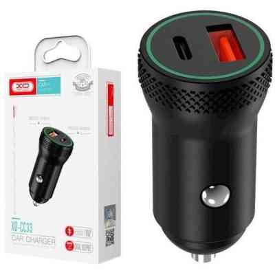 Зарядное устройство XO 1xUSB QC3.0 + 1xUSB-C PD18W black (CC33-BK) Винница