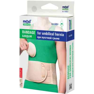 Бандаж MedTextile Бандаж при пупочній грижі, розмір M/L, люксшт (4820137292798) Вінниця