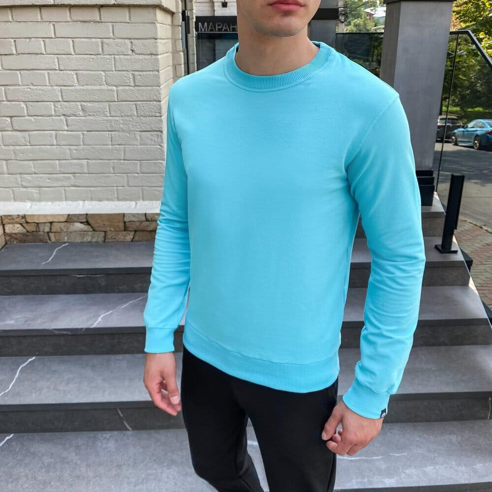 Світшот чоловічий однотонний яскравий ментол Pobedov 001 Київ - фото 3