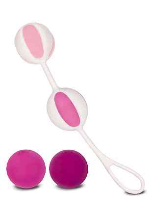 Кулі вагінальні Gvibe Geisha Balls 2 для тренування інтимних м'язів, рожеві Sex Aura Київ