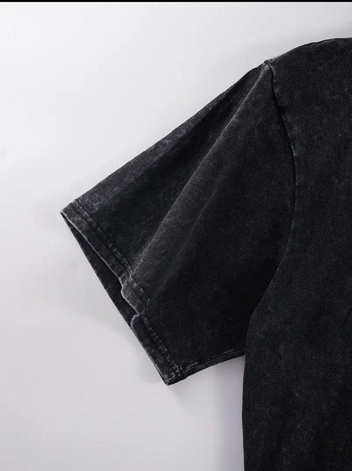 Футболка оверсайз у вініжному стилі з принтом Верблюд Чорний Харків - фото 6