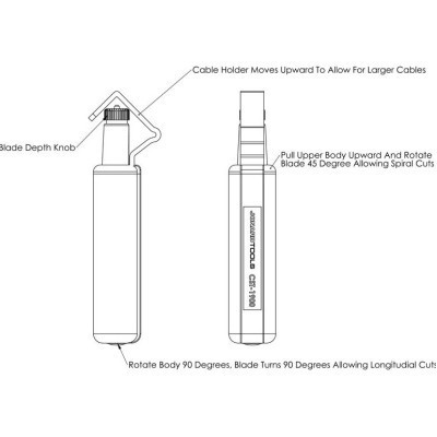 Инструмент Стриппер для оптоволокна + RG-56, RG-6 CST-1900 Jonard Tools (Стриппер CST-1900) Винница - изображение 7
