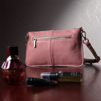 Сумка Vintage Жіноча з двома ременями з натуральної шкіри Рожева (22644) Вінниця - фото 6