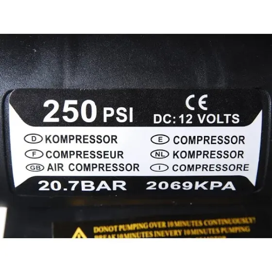 Автомобильный компрессор Air Pomp Ji030 12V от прикуривателя: 250 PSI для быстрой подкачки шин Киев